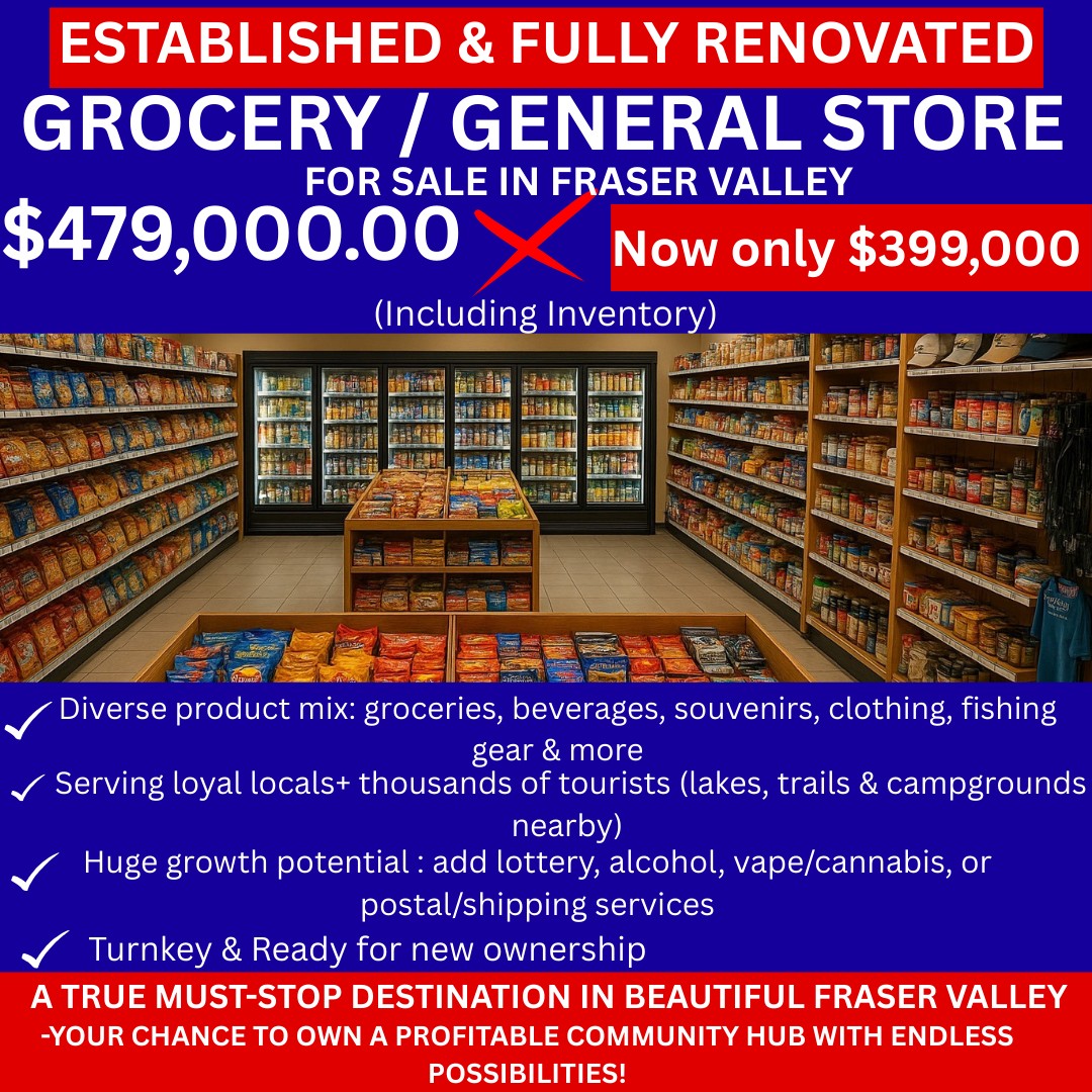 Convenience Store on Sale in Fraser Valley